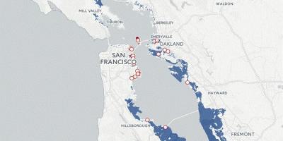 Karte San Francisco plūdu