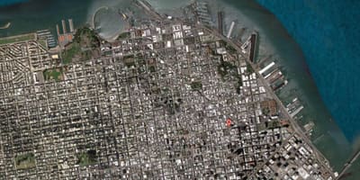 Karte San Francisco satelītu