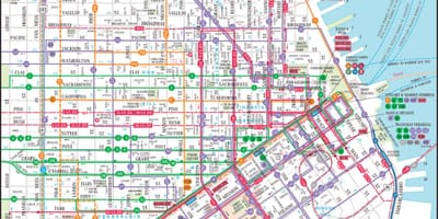 San Francisco valsts tranzīta karte