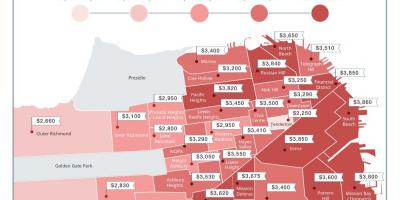San Francisco īres cenas kartē
