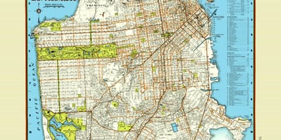 Karte San Francisco iela plakāts