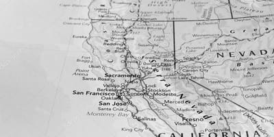 Melnā un baltā karte San Francisco