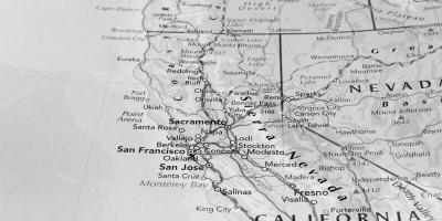 Melnā un baltā karte San Francisco