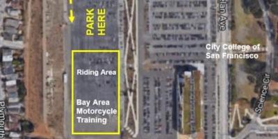 Karte SF motociklu autostāvvieta