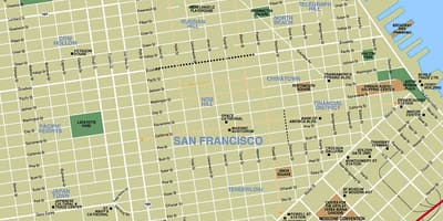 San Fran tūrisma karte