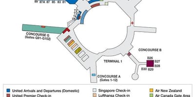San Francisco airport karte, apvienotā