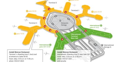 SFO termināls 2 vārtiem karte