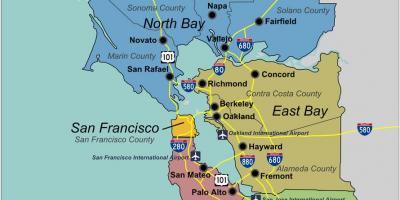 Karte south San Francisco bay area