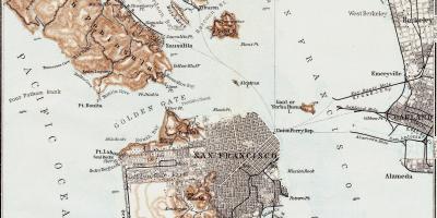Karte vintage San Francisco 