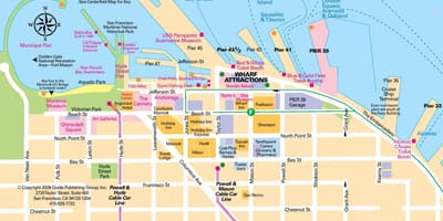 Kartes zvejnieku piestātne sanfrancisko